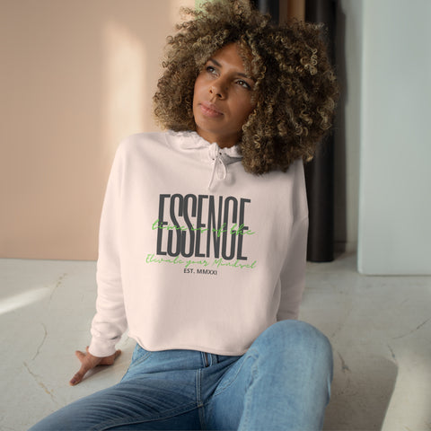 "TIME IS OF THE ESSENCE" Crop Hoodie