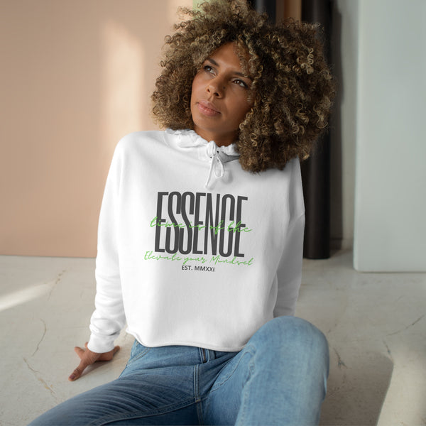 "TIME IS OF THE ESSENCE" Crop Hoodie